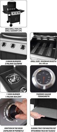 GRILL GAZOWY 3+1 na Arena.pl