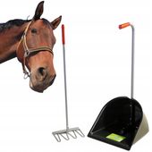 Zestaw do sprzątania boksów stajni koni Mistboy KERBL - CZARNY