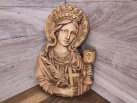 Płaskorzeźba Obraz Świętej Barbary prezent na urodziny imieniny dla Basi 23