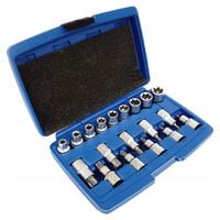 SILVER ZESTAW NASADEK TORX NASADKI KLUCZE NASADOWE E-TORX 1/2 19E SK-019-03