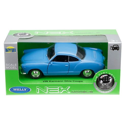 Model 1:34, VW Karmann Ghia Coupe, niebieski na Arena.pl