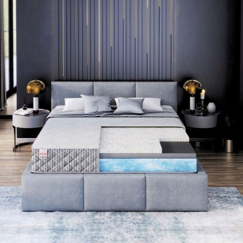 Materac 140 x 200 x 28cm piankowy LUKSUS H3 Bio Foam, lateks Ocean Blue Gel na Arena.pl