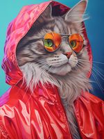 Plakat 60x80cm Kot w Stylu