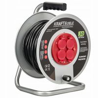 PRZEDŁUŻACZ BĘBNOWY 30m 3x2,5mm2 4 GNIAZDA NA BĘBNIE BUDOWLANY ZWIJAK