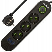 PRZEDŁUŻACZ LISTWA ZASILAJĄCA WŁĄCZNIK 3x USB 3 GNIAZDA 5m