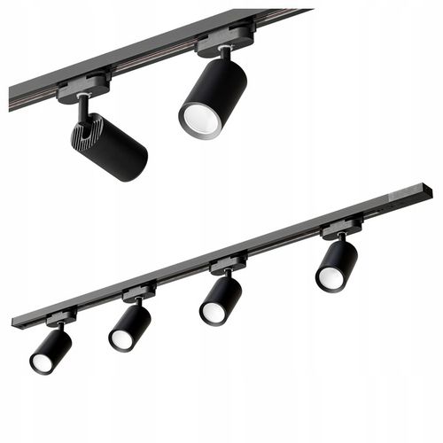 Zestaw Szynoprzewód Szyna 1m + 4x Oprawa Halogenowa LED GU10 Lampa na Arena.pl
