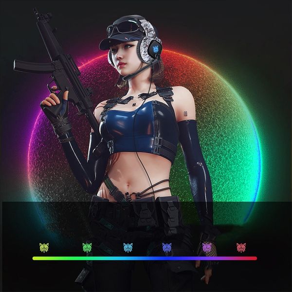 ONIKUMA K19 CAMO SŁUCHAWKI GAMINGOWE NAUSZNE PRZEWODOWE Z MIKROFONEM RGB zdjęcie 7