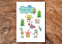 Wydruk cukrowy na tort A4 SpongeBob napis DIY