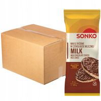 Sonko Wafle ryżowe w czekoladzie mlecznej 65 g (4 sztuki) x 28 sztuk