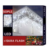 SOPLE 300 LED LAMPKI ZEWNĘTRZNE IP44 GRUBE FLASH KURTYNA GIRLANDA ŚWIETLNA