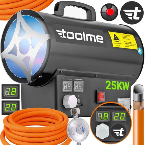 Nagrzewnica 25kW dmuchawa grzejnik na butle gazowa z TERMOSTATEM LCD TM182 na Arena.pl