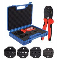 PRASKA Z WYMIENNYMI MATRYCAMI 5 MATRYC ZESTAW ZACISKARKA KONEKTORÓW TULEJEK