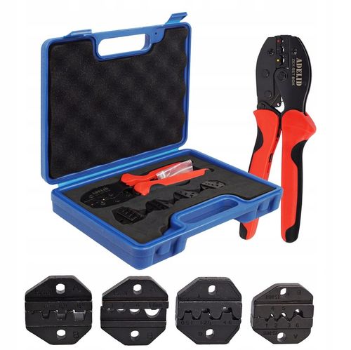 PRASKA Z WYMIENNYMI MATRYCAMI 5 MATRYC ZESTAW ZACISKARKA KONEKTORÓW TULEJEK na Arena.pl