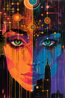 Plakat 20x30cm Cyfrowa Psyche