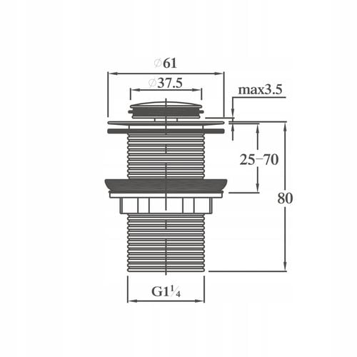 AQUAUNO KOREK DO UMYWALKI KLIK-KLAK MOSIĘŻNY CZARNY BEZ PRZELEWU na Arena.pl
