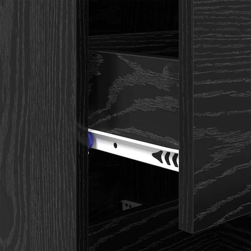 Bufet Czarny dąb 34 x 34.5 x 90 cm Materiał drewnopochodny na Arena.pl