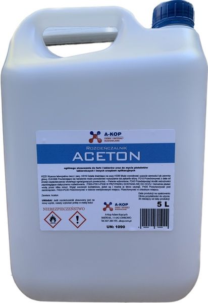 ACETON ORYGINAŁ 99,6 % 5L zdjęcie 1