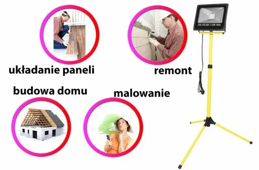 STATYW STOJAK POJEDYNCZY HALOGEN NAŚWIETLACZ LED zdjęcie 3