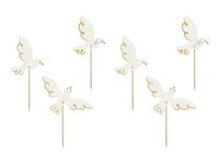 Pikery do babeczek Gołębie, 6 szt.