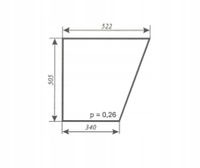 szyba drzwi dół ver.I ciągnika URSUS C-360 kabina Szyszka Sapieżyn