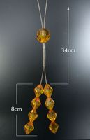 Upinacz dekoracyjny do firan j. pomarańczowe kryształki