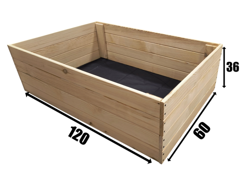 WARZYWNIAK SKRZYNIA NA WARZYWA INSPEKT DREWNIANY 60x120 PODWYŻSZANY 36cm na Arena.pl