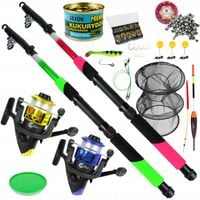 ZESTAW WĘDKARSKI 2x Wędka 2x Kołowrotek PRZYNĘTA JAXON na spławik