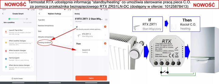 4x Głowica RTX Termostat + Bramka Zigbee WiFi Tuya SET zdjęcie 6