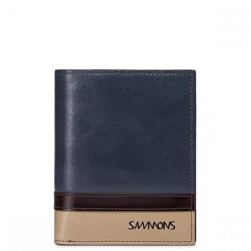 SAMMONS Krótki męski portfel Niebieski na Arena.pl