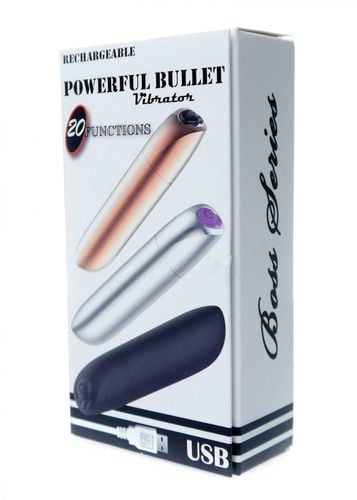 stymulator rechargeable powerful bullet vibrator usb 20 functions   gold na Arena.pl