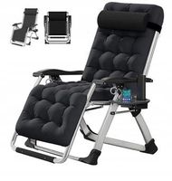 OGRODOWY FOTEL LEŻAK PLAŻOWY TURYSTYCZNY PODUSZKA ROZKŁADANY WYGODNY MOCNY