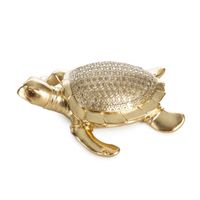 Figurka dekoracyjna żółw HARIS 14X12X5 złota