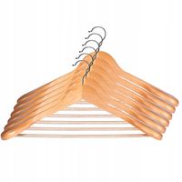 WIESZAKI DREWNIANE NA UBRANIA SPODNIE DO SZAFY 6x