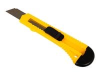 Nożyk łamany 18mm introligatorski plastikowy żółty