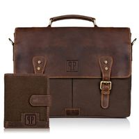 zestaw paolo peruzzi: portfel męski skórzany t-04 + torba męska