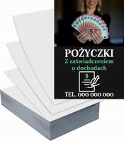 Ulotki A6 reklamowe firmowe 1000szt projekt w cenie różne wzory POŻYCZKI