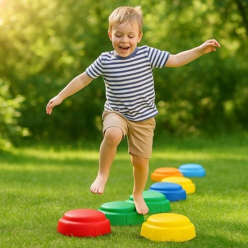 Ścieżka Sensoryczna Kamienie Balansujące Treningu Równowagi Rzeczne Ogrodu na Arena.pl