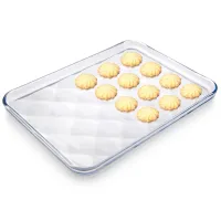 Naczynie Żaroodporne Szklane Niskie do Pieczenia Ciastek Pizzy Warzyw Mięsa