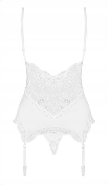 Obsessive gorset i stringi 810-COR Biały, L/XL zdjęcie 3