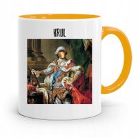 Kubek Żółty Nosacz Janusz Polak Krul Prezent Z Nadrukiem Ze Zdjęciem