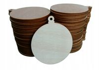 DREWNIANE BOMBKI ZAWIESZKI DECOUPAGE 10CM 50SZT