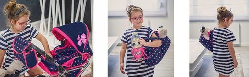 WÓZEK DLA LALEK GŁĘBOKI SPACERÓWKA GONDOLA KINDERPLAY + ŁÓŻECZKO DLA LALKI na Arena.pl