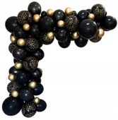 Zestaw Balonów Black Gold 87Szt Girlanda Balonowa