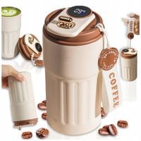 KUBEK TERMICZNY WYŚWIETLACZEM LED TERMOS STAL NIERDZEWNA KAWĘ HERBATĘ