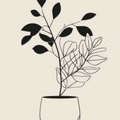 Plakat 50x50cm Prostota Doniczki