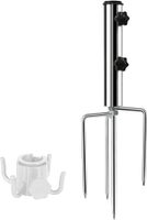 Stojak na parasole z 4 kołkami zdejmowany regulowany solidny