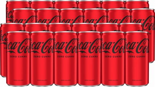 Napój gazowany Coca Cola Zero cukru puszka 24x 200ml na Arena.pl