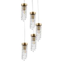 LAMPA wisząca GEA 316301 Polux glamour OPRAWA kaskada ZWIS z kryształkami złoty