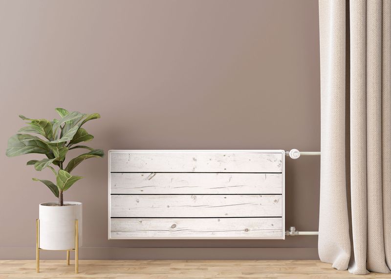 Mata MAGNETYCZNA Na Kaloryfer Białe Deski Imitacja Drewna 90cm x 60cm zdjęcie 7