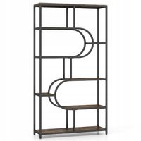 Regał Costway 95 cm x 175 cm x 30 cm czarny